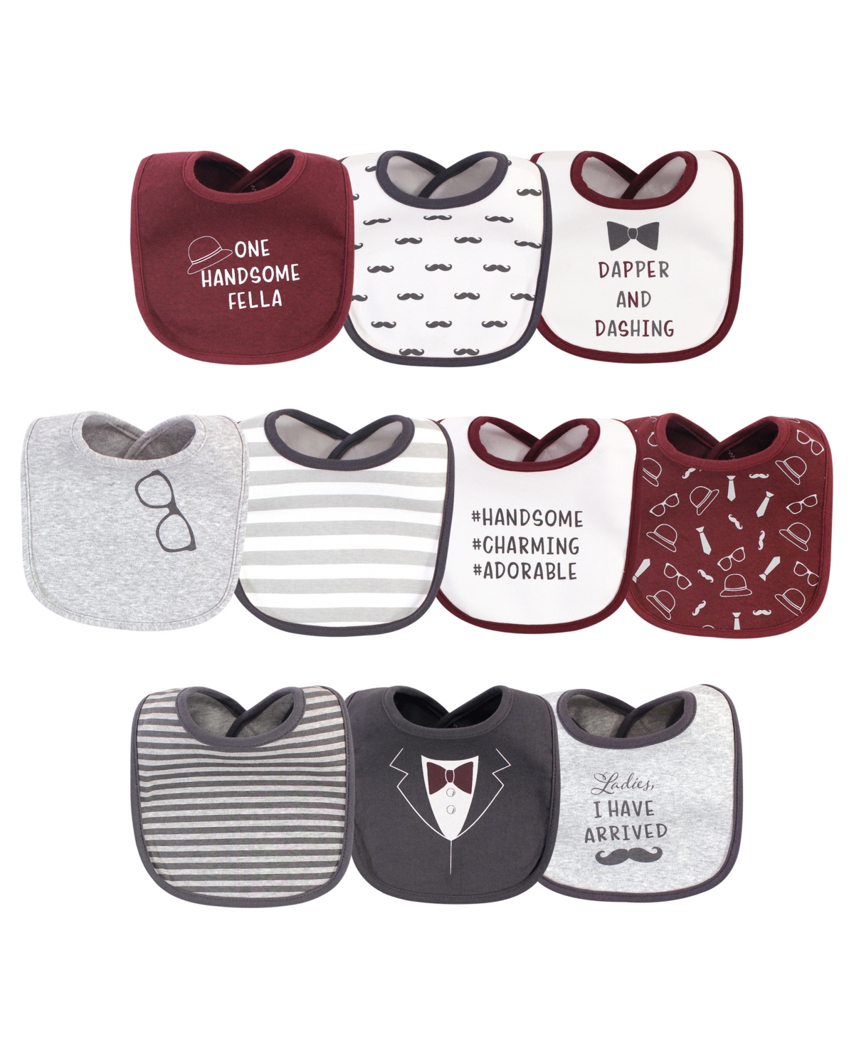 Hudson Baby Baby Boys Bibs, Pack of 10