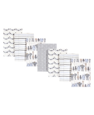 Hudson Baby Baby Girls and Boys Royal Safari Flannel Burp Cloths Pack of 7