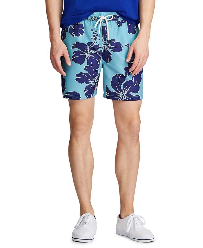 Polo Ralph Lauren Men's Big & Tall Floral Traveler Swim Trunks Macy's
