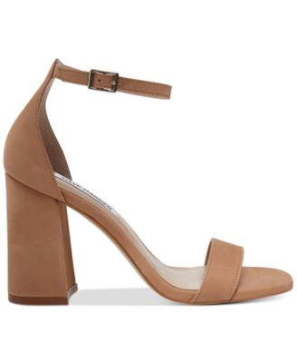 steve madden tan block heels