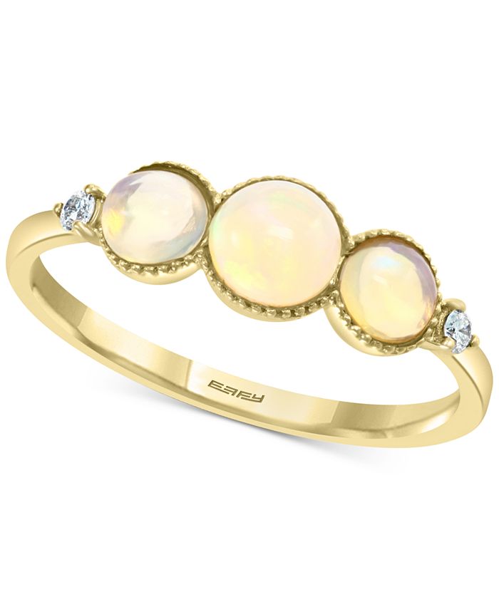 EFFY Collection - Opal (1/2 ct. t.w.) & Diamond (1/20 ct. t.w.) Ring in 14k Gold