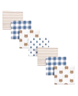 Hudson Baby Boys Seven-Pack Cozy Cotton Flannel Swaddling Blankets - Bears 31$