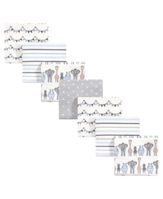 Boys Seven-Pack Cozy Cotton Flannel Swaddling Blankets