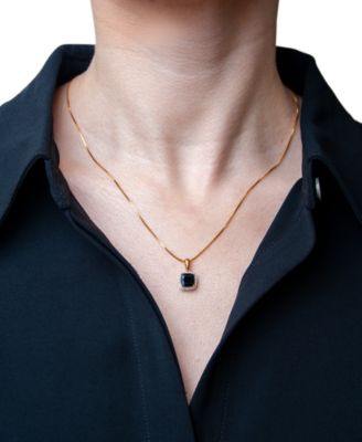 3-Pc. Set Onyx & Diamond Accent Pendant Necklace, Ring and Stud Earrings in 14k Gold-Plated Sterling Silver (Also Available in Sterling Silver)