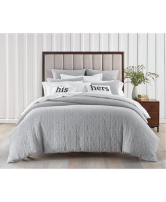 Shop Charter Club Damask Designs Woven Tile Duvet Cover Sets Created For Macys In Grey