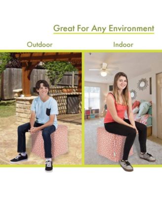 Towers Ottoman Pouf Cube 17" x 17"