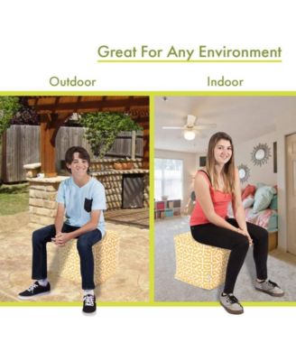 Aruba Ottoman Pouf Cube 17" x 17"