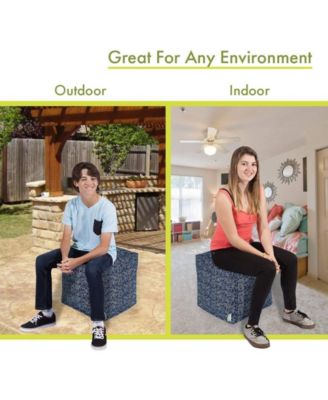 Southwest Ottoman Pouf Cube 17" x 17"