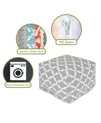 Trellis Ottoman Square Pouf 27" x 17"