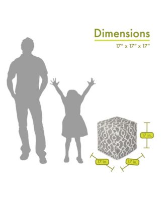 Athens Ottoman Pouf Cube 17" x 17"