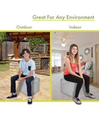 Charlie Ottoman Pouf Cube 17" x 17"