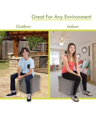 Wales Ottoman Pouf Cube 17" x 17"