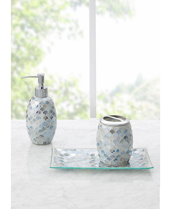 JLA Home Lily Mosaic 3pc Bath Accessory Set Macy's