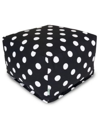 Large Polka Dot Ottoman Square Pouf 27" x 17"