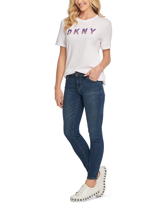 DKNY Ombré Logo-Graphic T-Shirt - Macy's