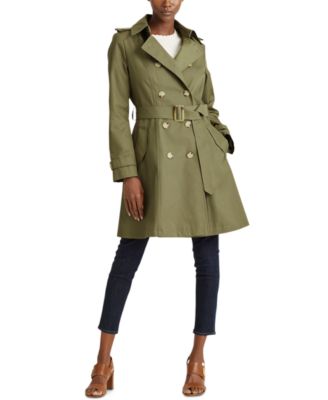 lauren ralph lauren belted hooded trench coat