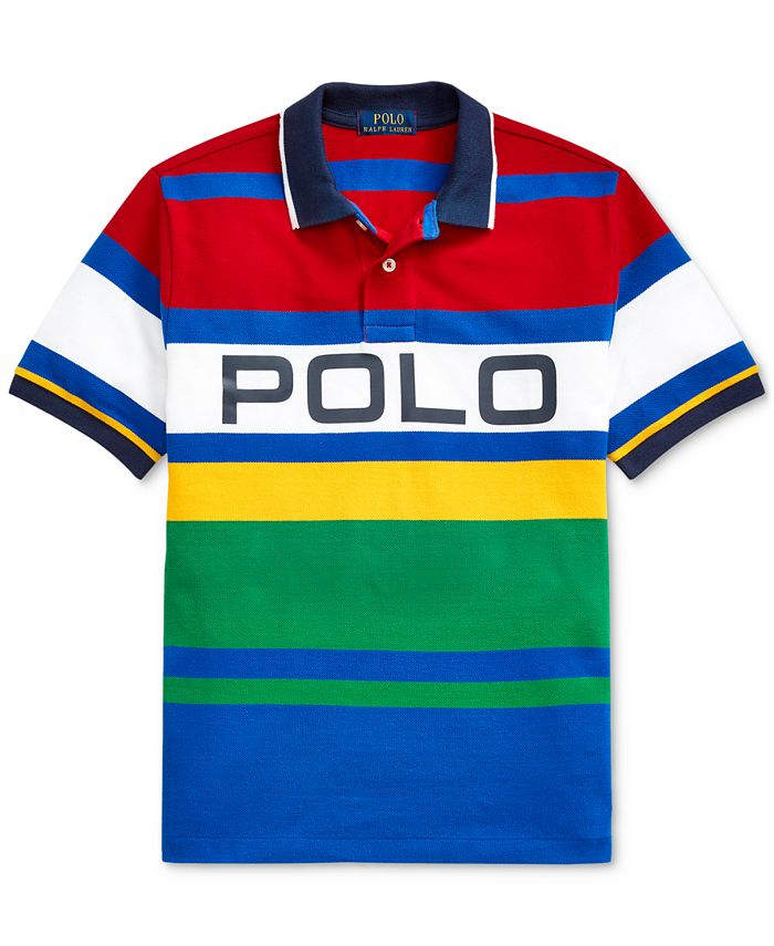 Polo Ralph Lauren Big Boys Striped Cotton Mesh Polo Macy's