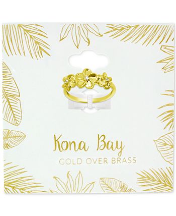 Kona Bay - Flower Trio Ring in Gold-Plate