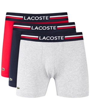 Lacoste Men's 3-Pk Stretch Boxer Briefs