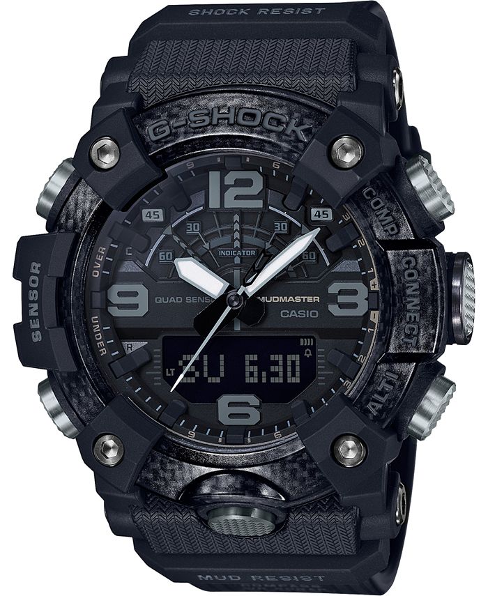 G-Shock - Men's Analog-Digital Mudmaster Black Resin Strap Watch 53mm