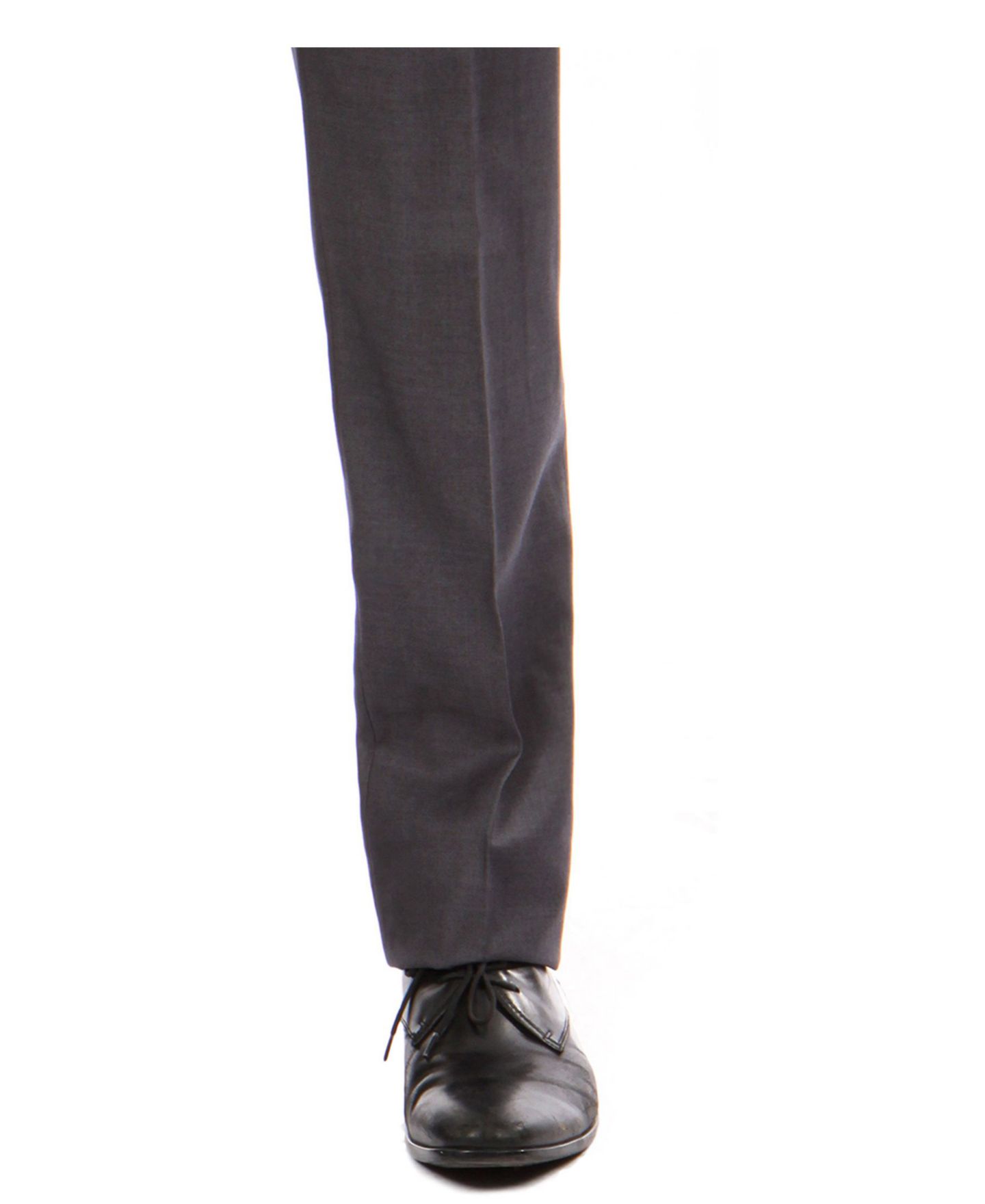 Мужские брюки Tazio Slim-Fit Flat Front Stretch Dress Pants, цвет: Тёмный серый — фото 3