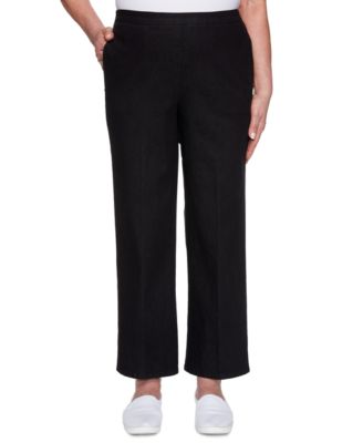 Alfred Dunner - Petite Checkmate Denim Pull-On Pants