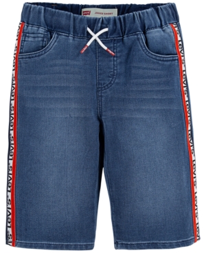 Levi's Big Boys Stretch Logo-Tape Denim Jogger Shorts