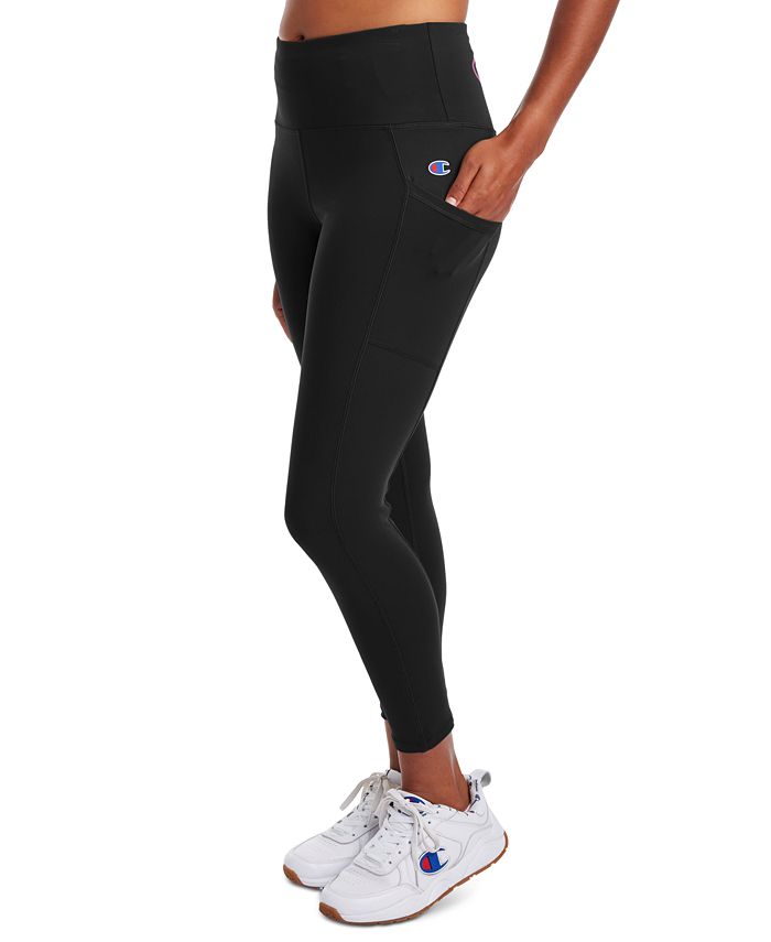 Champion Women's Double Dry Pocket Compression High-Waist Leggings - Macy's