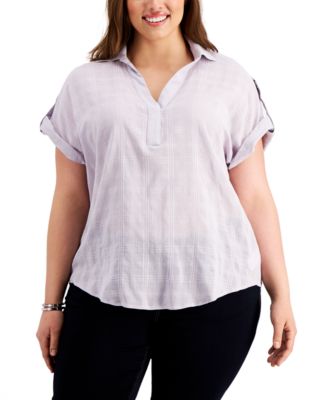 michael kors plus size tops macy's