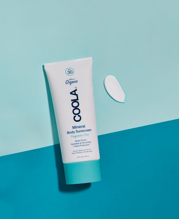 COOLA Mineral Body Organic Sunscreen Lotion SPF 30 Fragrance Free, 3.