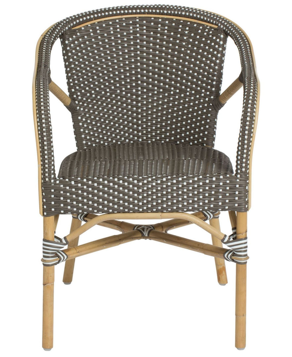 Shop Sika Design Madeleine Arm Chair In Cappuccino,white Dots