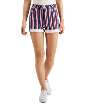 image of Dickies Juniors- Americana Striped Denim Shorts