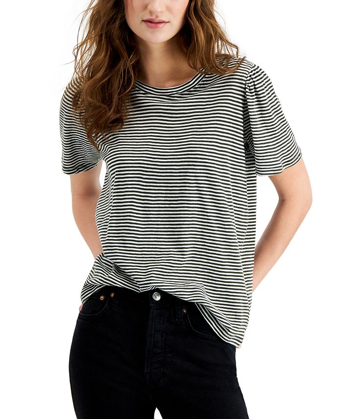 Lucky brand puff sleeve top hot sale