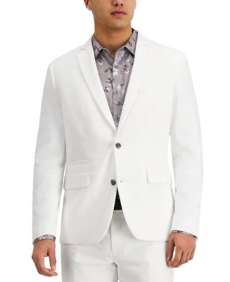 INC International Concepts INC Men's Slim-Fit Stretch White Solid Suit ...