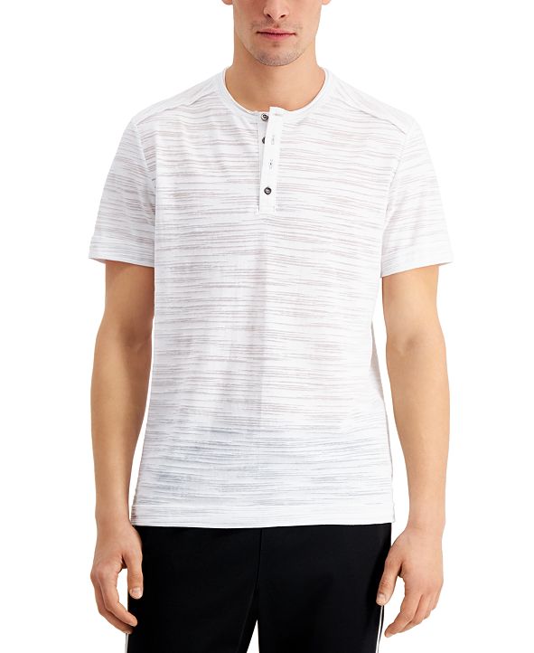 INC International Concepts INC Men's Sheer Streaked Henley, Created for ...
