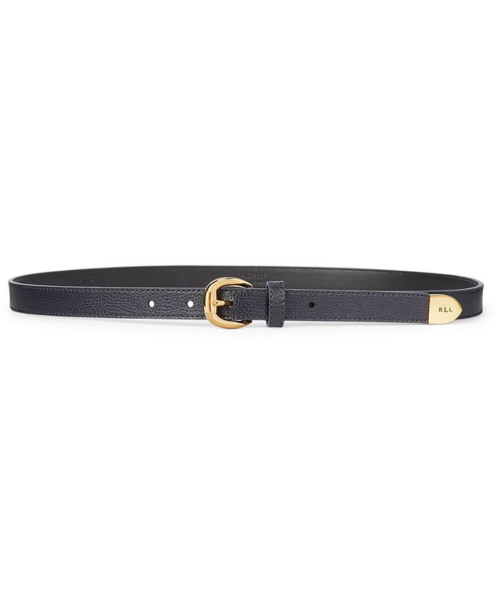 Lauren Ralph Lauren Bennington II Skinny Leather Belt - Macy's