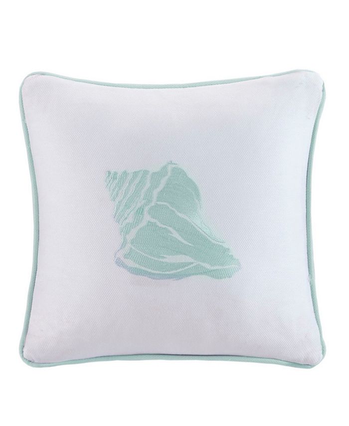 Harbor House - Coastline Embroidered 16" Square Decorative Pillow