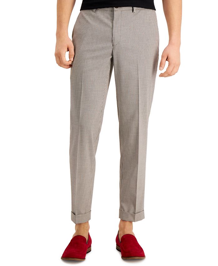 Bar III Men's Slim-Fit Stretch Cropped Dress Pants, Created for Macy's ...