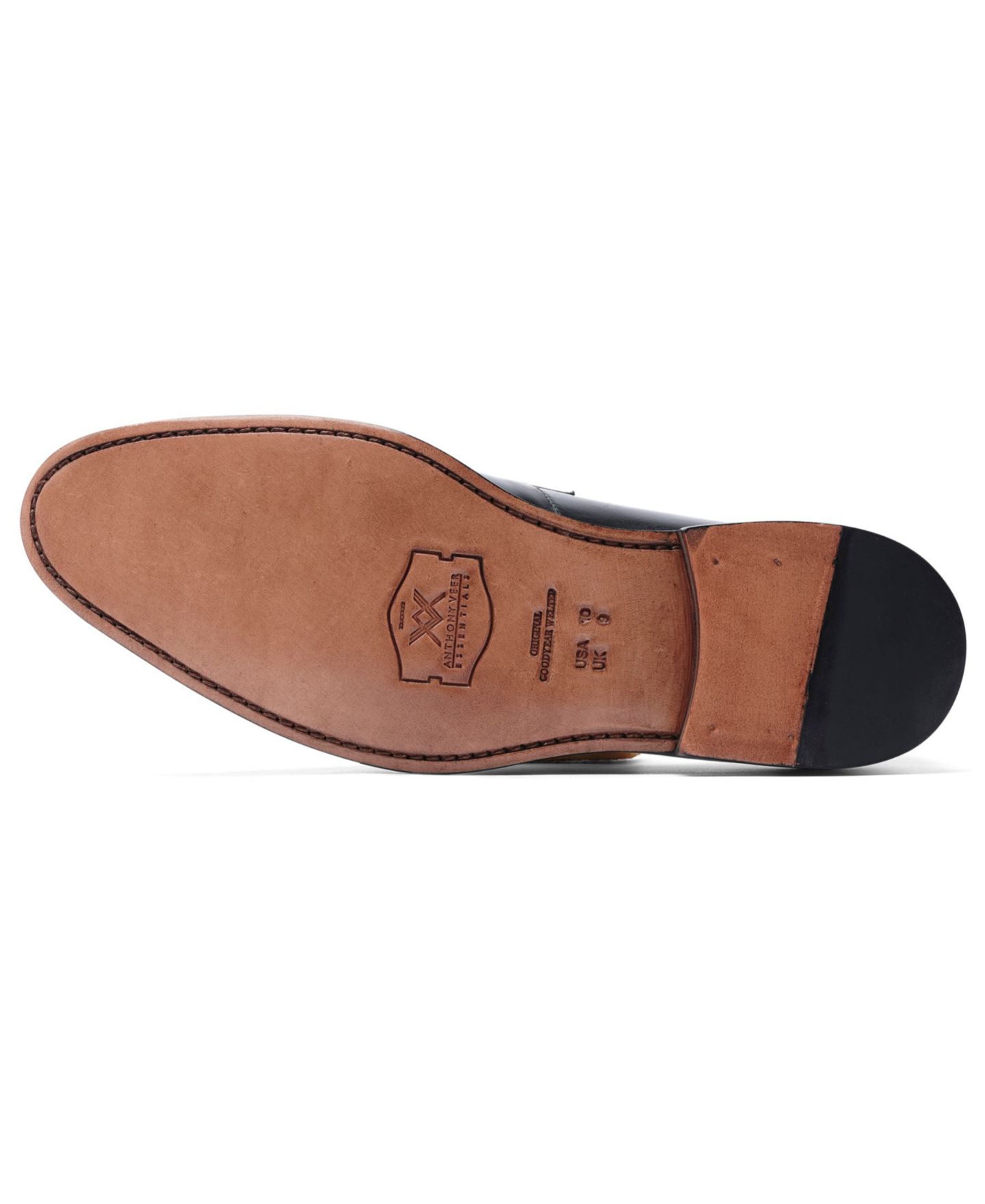 Мужские туфли Anthony Veer Gerry Goodyear Slip-On Penny Loafer, цвет: Чёрный — фото 5
