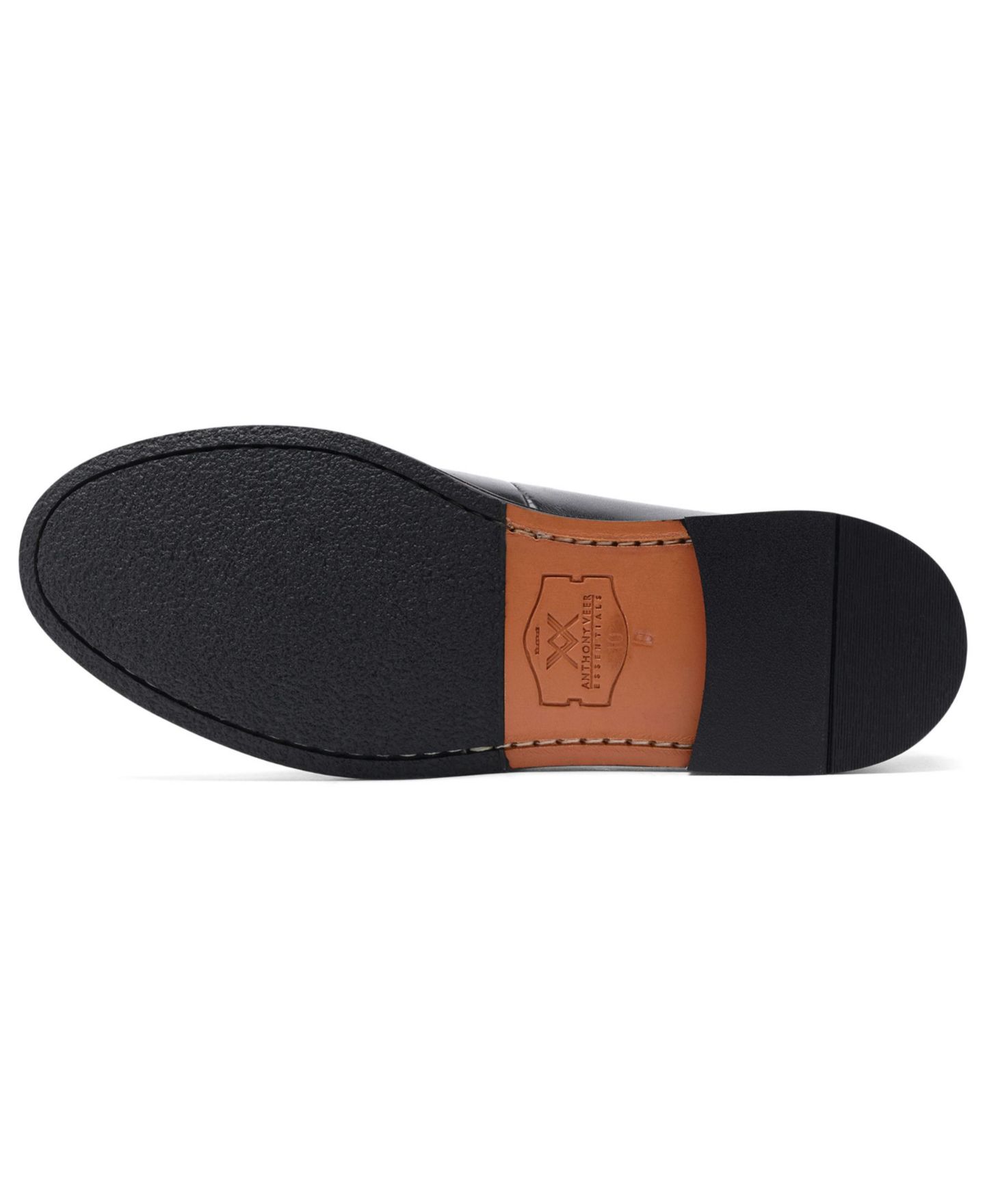 Мужские туфли Anthony Veer Sherman Penny Loafer Slip-On Leather, цвет: Чёрный — фото 5