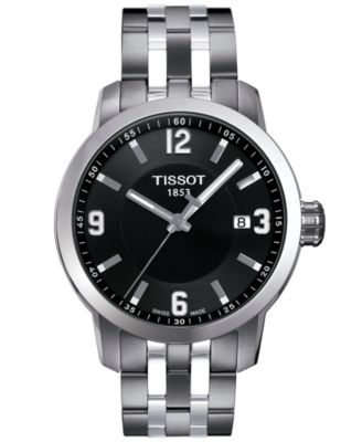 Tissot - Watch, Men's Swiss PRC 200 Stainless Steel Bracelet 41x42mm T0554101105700