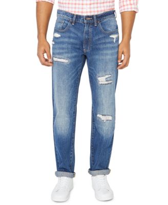 Nautica - Men's Original Relaxed-Fit Destroyed Jeans