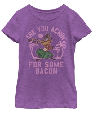 Big Girls Lion King Bacon Achin Short Sleeve T-shirt