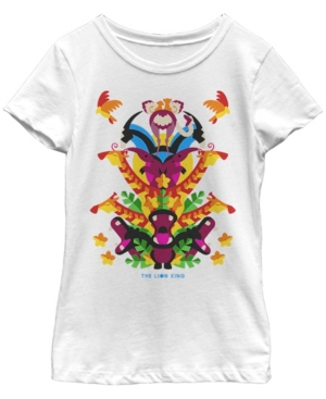 Big Girls Lion King Animal Tower Short Sleeve T-shirt