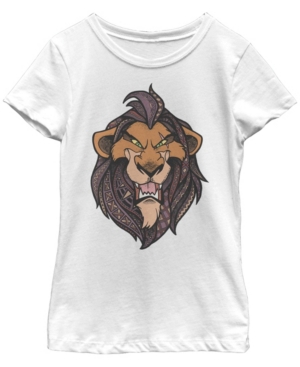 Big Girls Lion King Patterned Scar Short Sleeve T-shirt