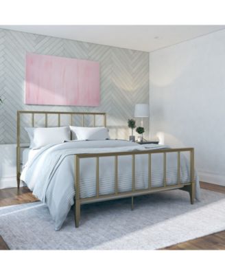 CosmoLiving By Cosmopolitan Blair Brass Metal Bed, Full