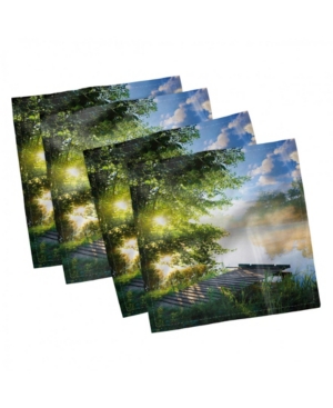 Ambesonne Landscape Set of 4 Napkins 12