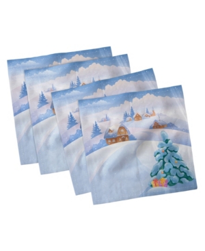 Ambesonne Country Set of 4 Napkins 12