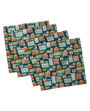Ambesonne Christmas Set of 4 Napkins 12