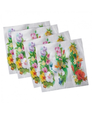Ambesonne Watercolor Flower Set of 4 Napkins 12